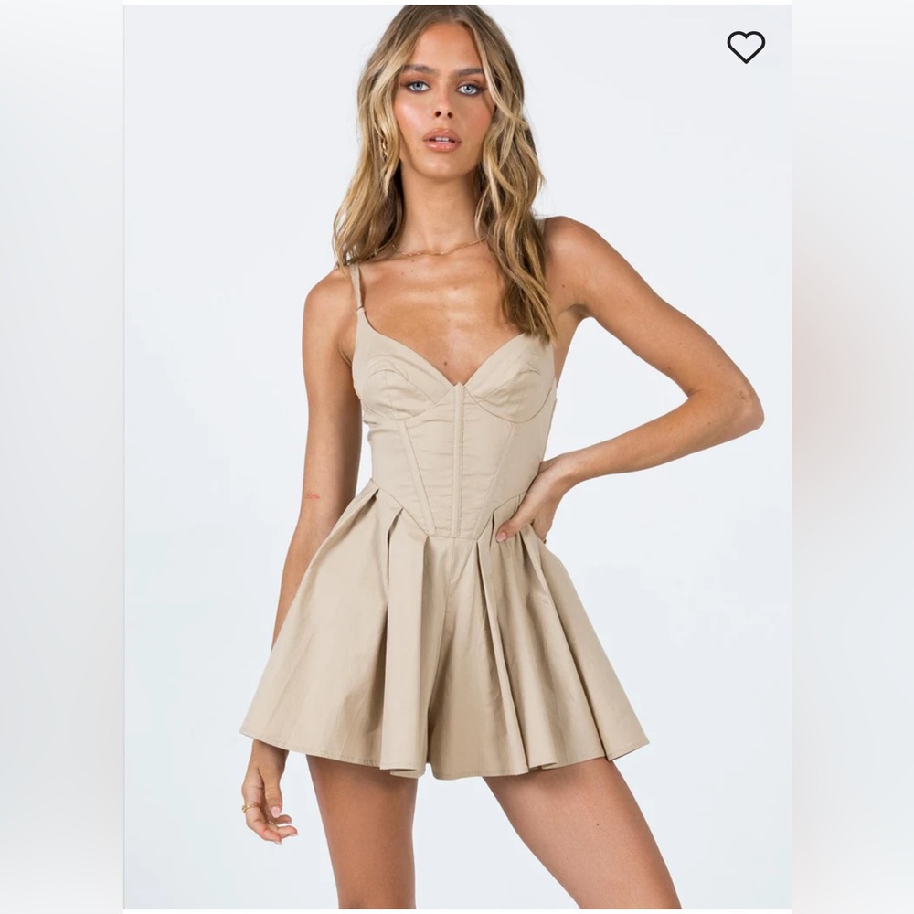 Princess Polly MALCOM ROMPER BEIGE